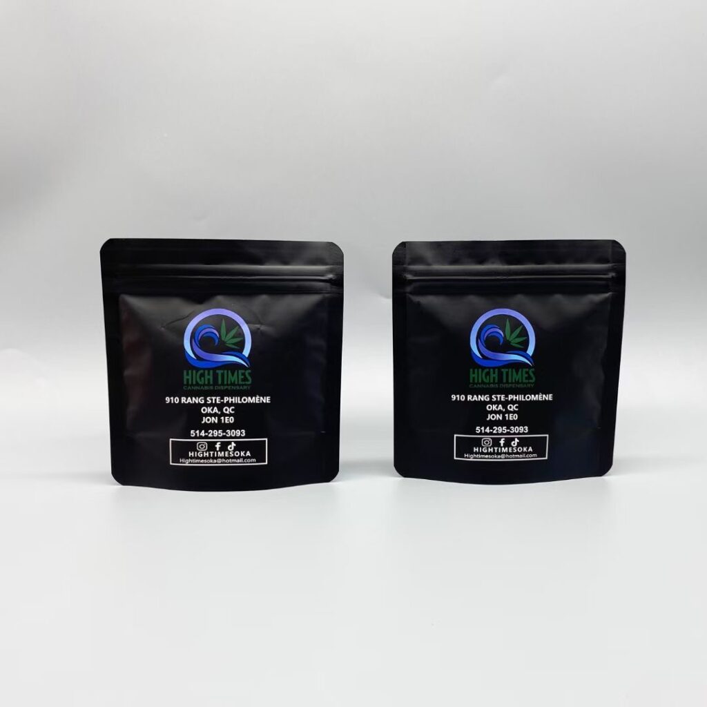 Flower packaging bags with child resistant zipper